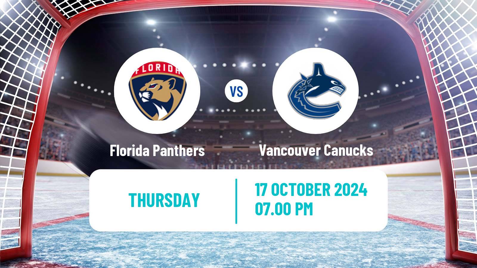 Hockey NHL Florida Panthers - Vancouver Canucks