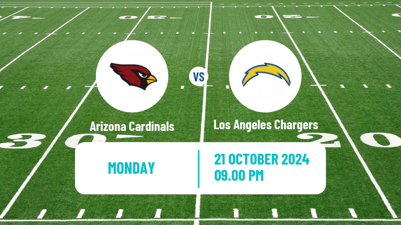 American football NFL Arizona Cardinals - Los Angeles Chargers