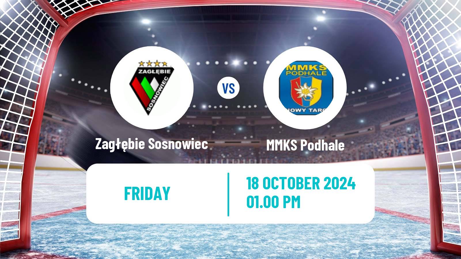 Hockey Polska Liga Hokejowa Zagłębie Sosnowiec - MMKS Podhale