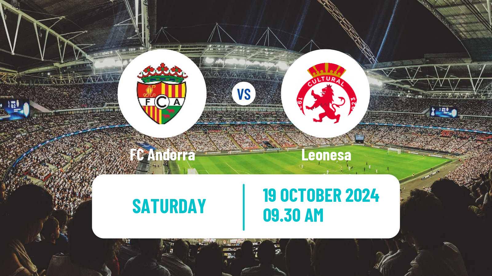 Soccer Spanish Primera RFEF Group 1 FC Andorra - Leonesa