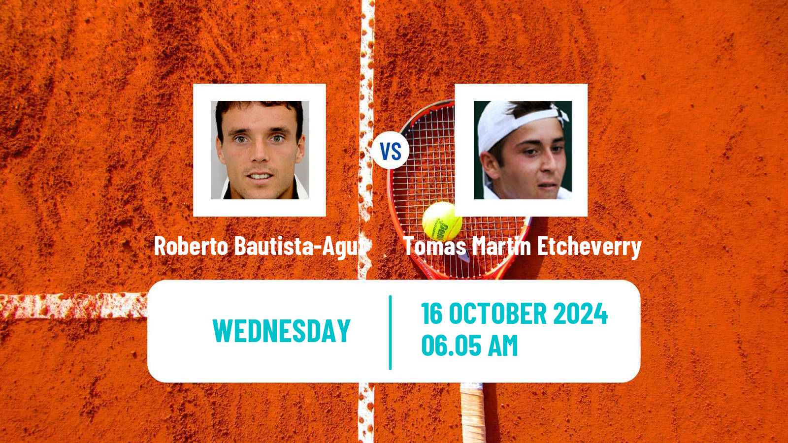 Tennis ATP Antwerp Roberto Bautista-Agut - Tomas Martin Etcheverry