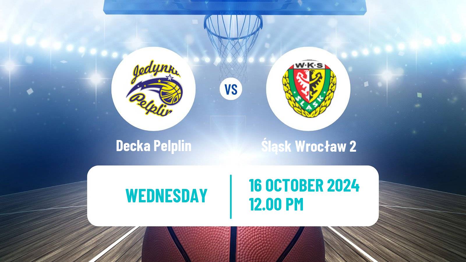 Basketball Polish 1 Liga Basketball Decka Pelplin - Śląsk Wrocław 2