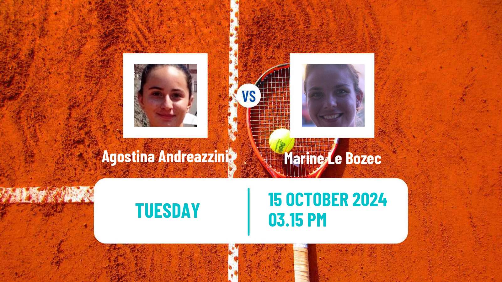 Tennis ITF W15 Trelew Women Agostina Andreazzini - Marine Le Bozec