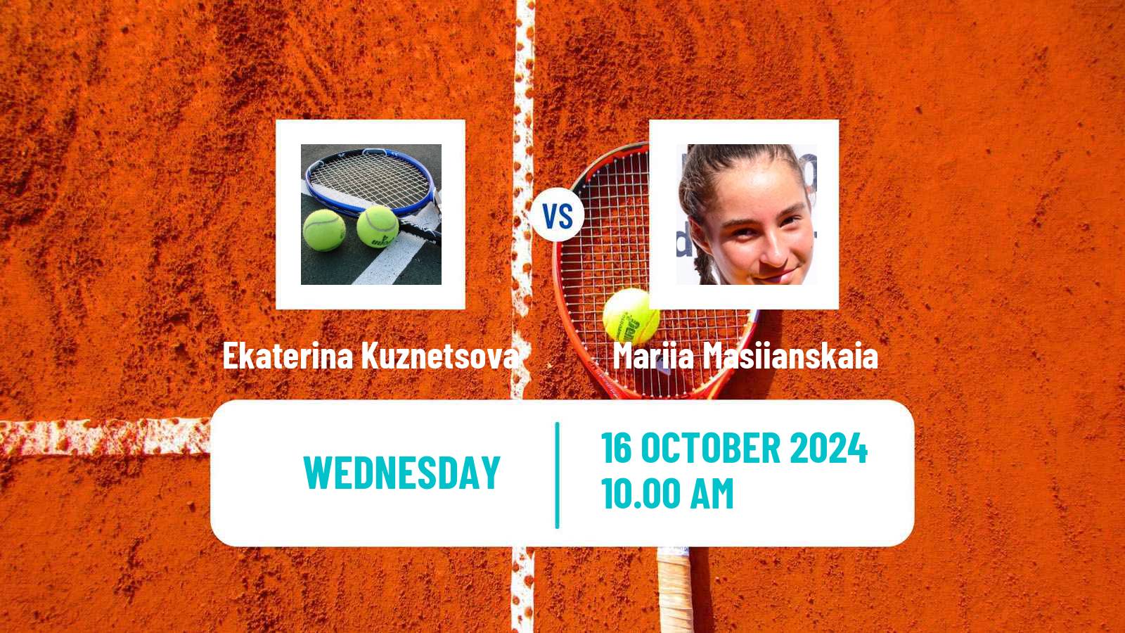 Tennis ITF W15 Sharm Elsheikh 14 Women Ekaterina Kuznetsova - Mariia Masiianskaia