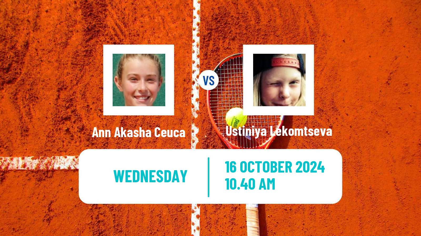 Tennis ITF W15 Sharm Elsheikh 14 Women Ann Akasha Ceuca - Ustiniya Lekomtseva