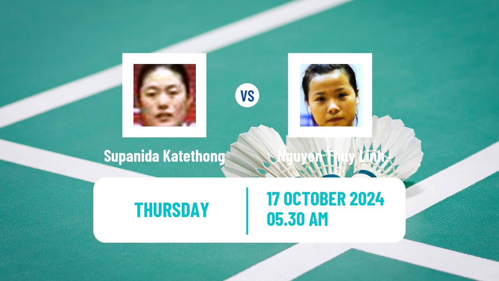 Badminton BWF World Tour Denmark Open Women Supanida Katethong - Nguyen Thuy Linh