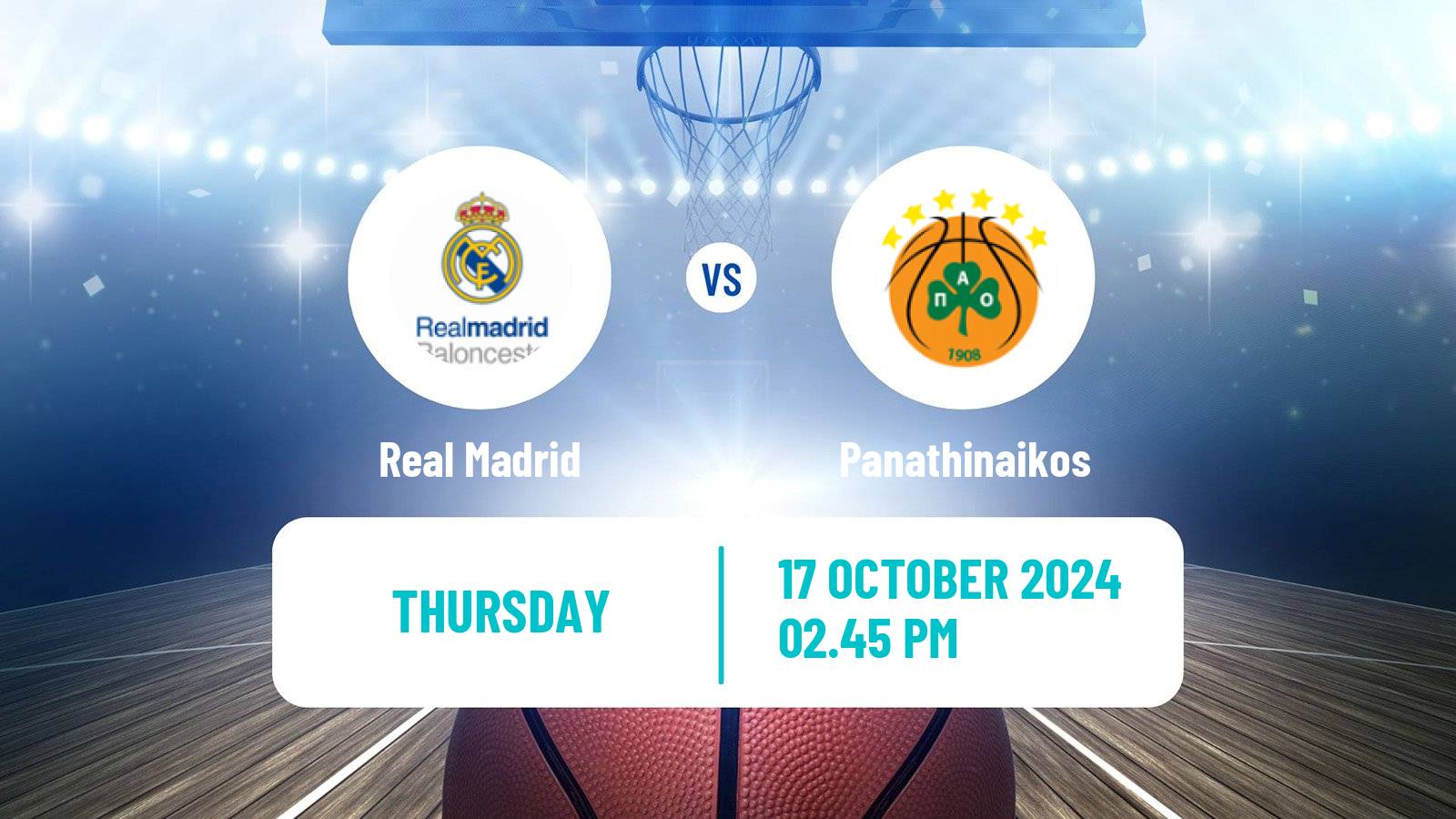 Basketball Euroleague Real Madrid - Panathinaikos