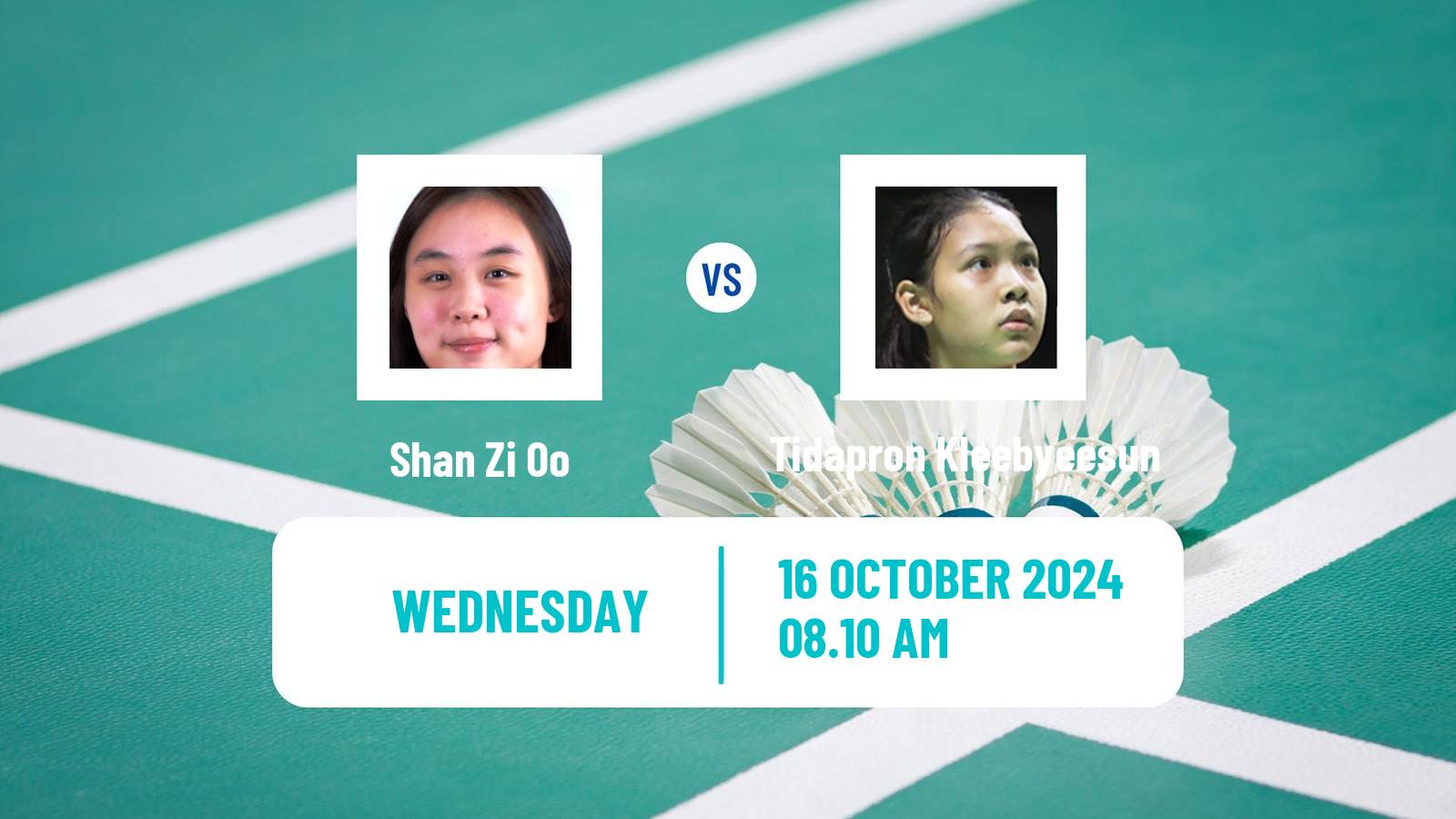 Badminton BWF World Tour Kl Masters Malaysia Super 100 Women Shan Zi Oo - Tidapron Kleebyeesun