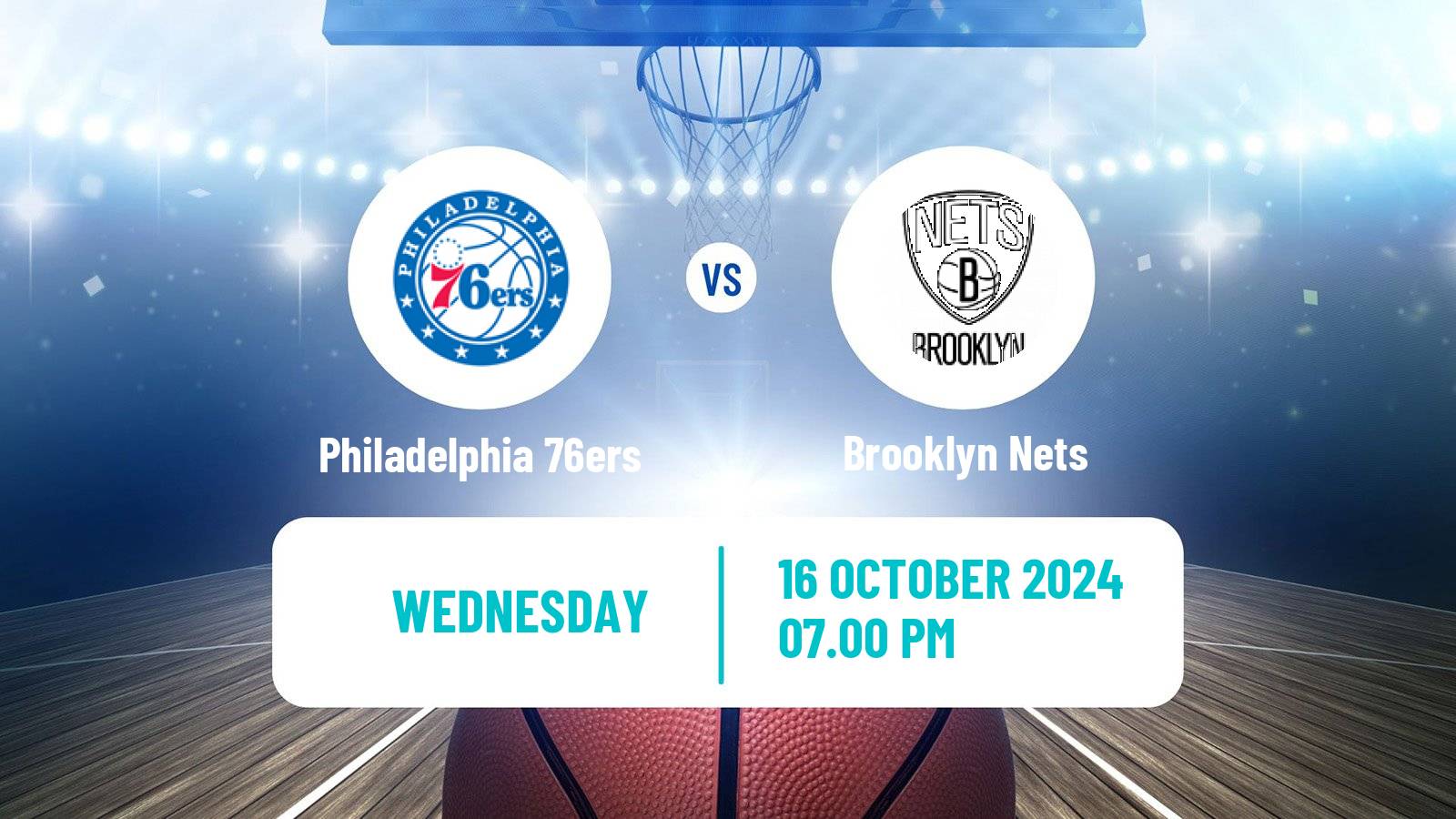 Basketball NBA Philadelphia 76ers - Brooklyn Nets