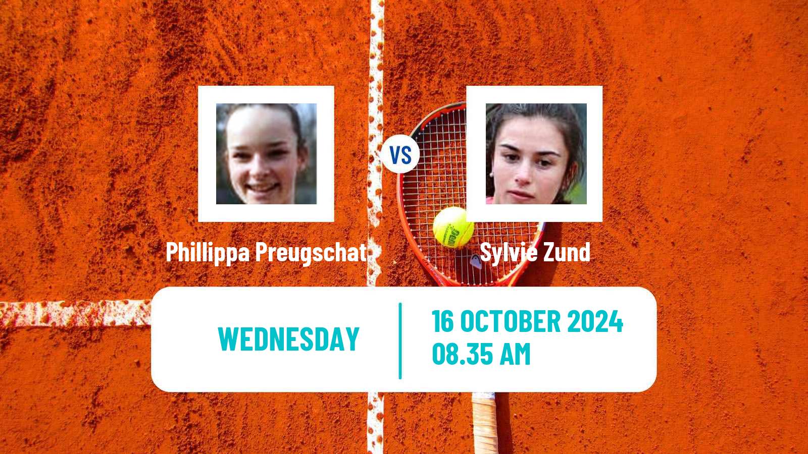 Tennis ITF W15 Sant Vicenc De Torello Women Phillippa Preugschat - Sylvie Zund