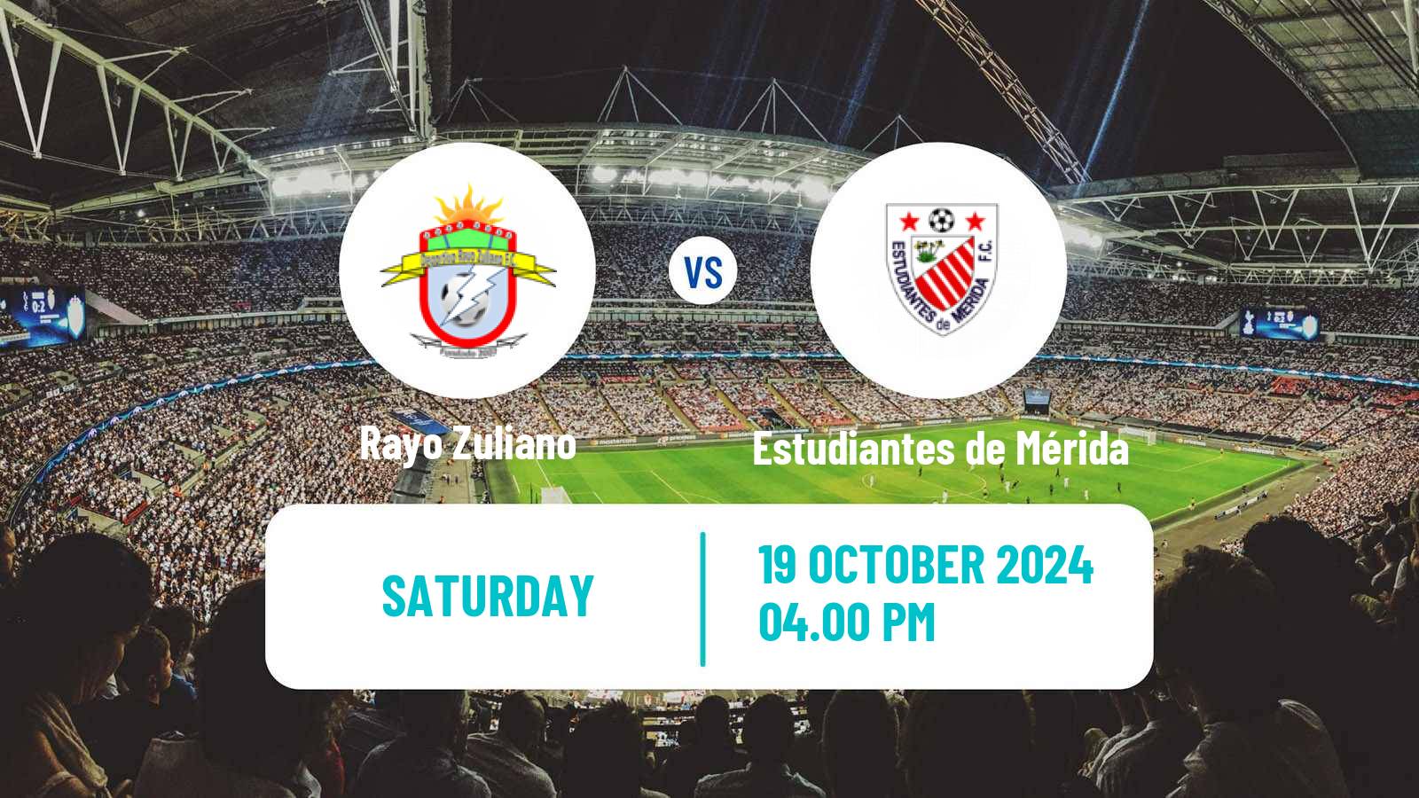 Soccer Venezuelan Primera Division Rayo Zuliano - Estudiantes de Mérida