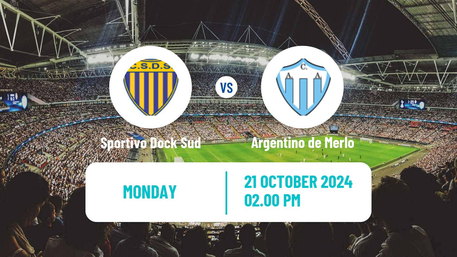 Soccer Argentinian Primera B Sportivo Dock Sud - Argentino de Merlo