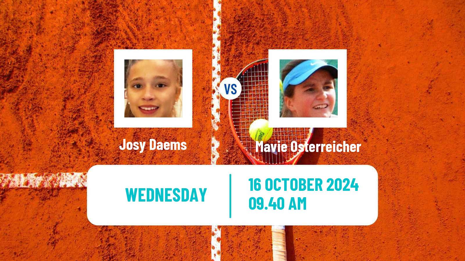 Tennis ITF W15 Monastir 40 Women Josy Daems - Mavie Osterreicher