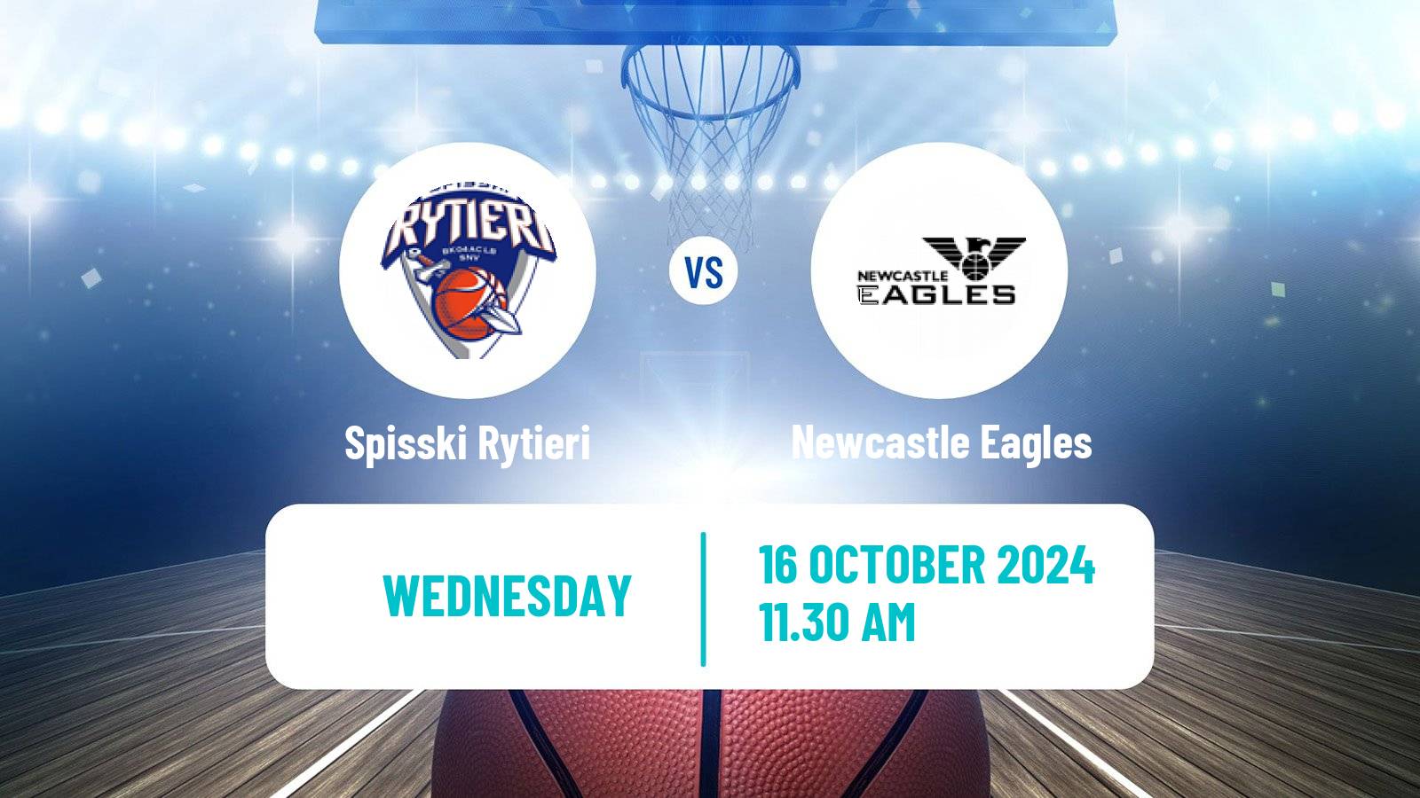 Basketball ENBL Spisski Rytieri - Newcastle Eagles