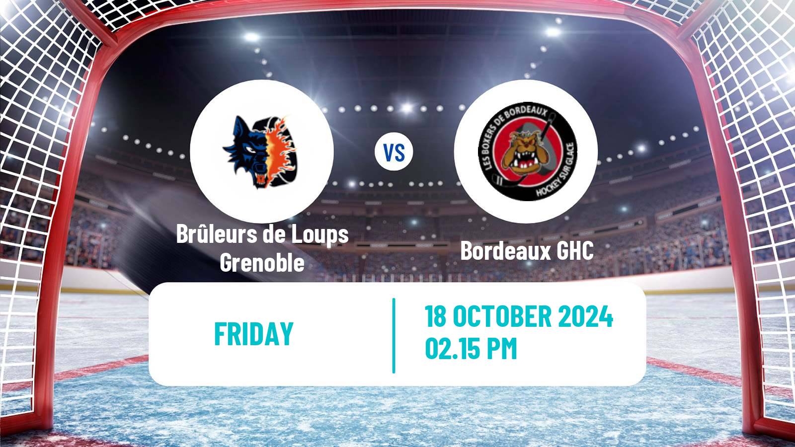 Hockey French Ligue Magnus Brûleurs de Loups Grenoble - Bordeaux