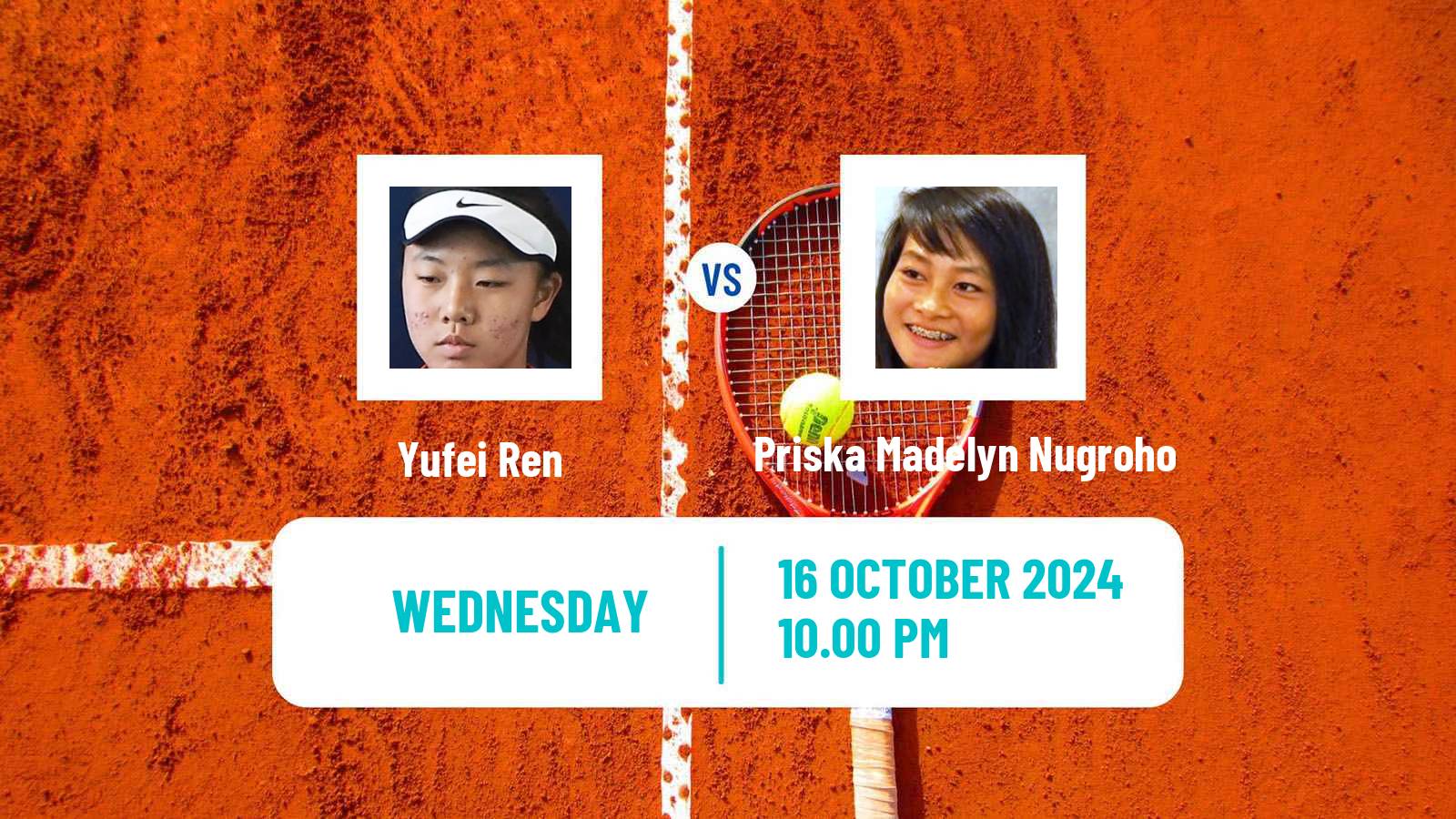 Tennis ITF W35 Huzhou Women Yufei Ren - Priska Madelyn Nugroho