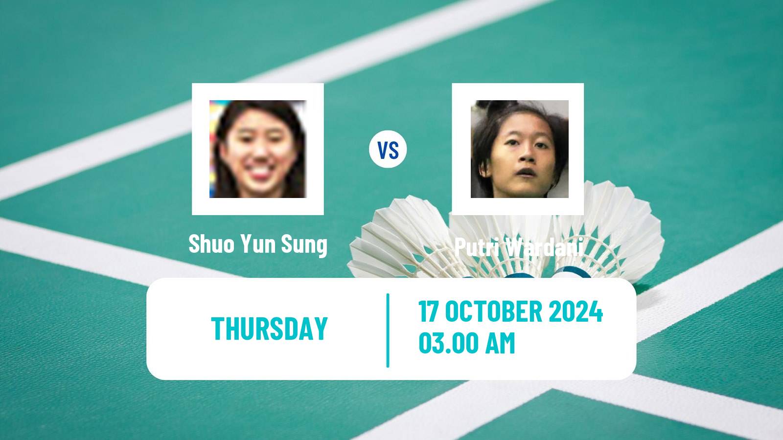 Badminton BWF World Tour Denmark Open Women Shuo Yun Sung - Putri Wardani