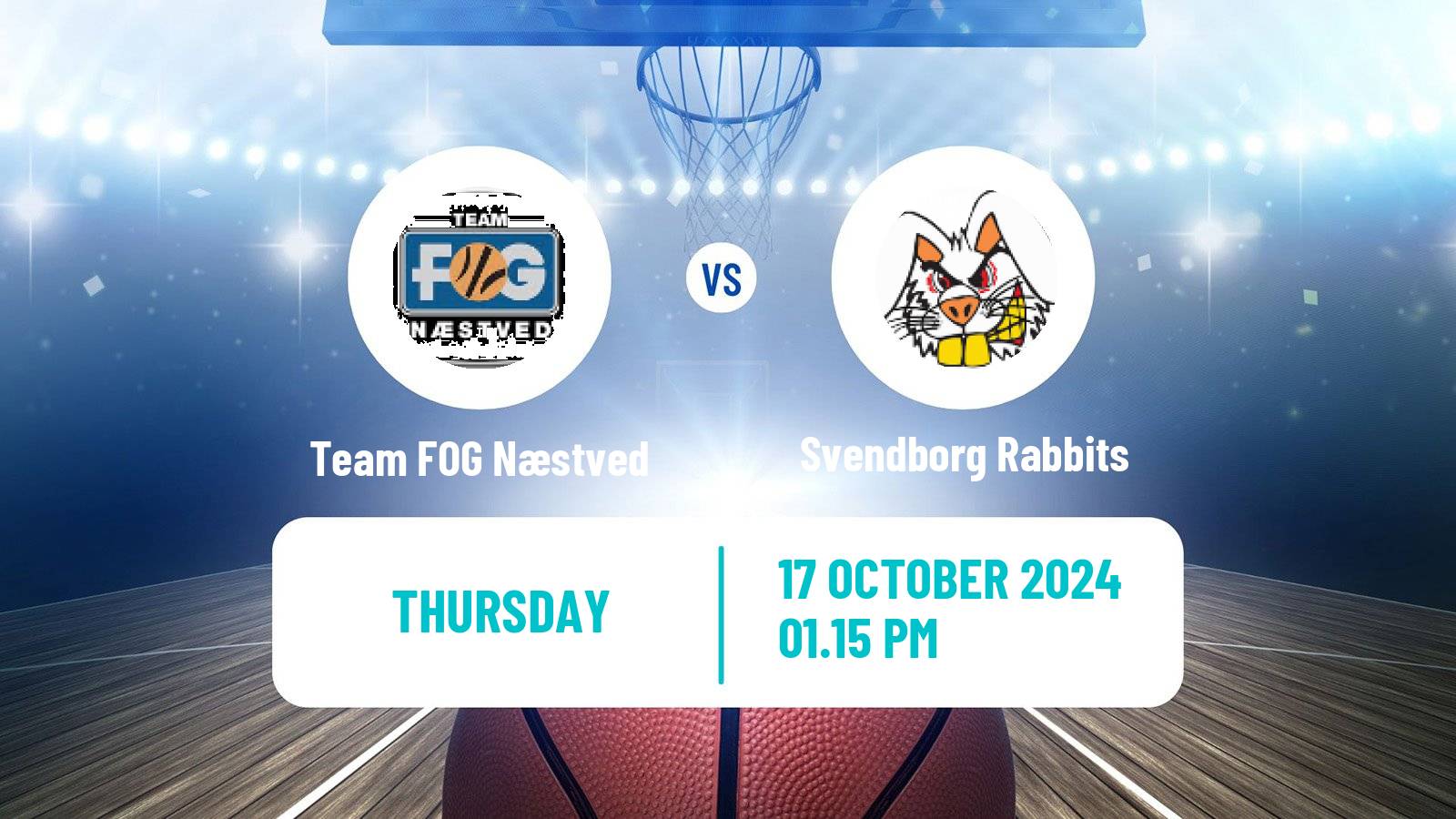 Basketball Danish Basketligaen Team FOG Næstved - Svendborg Rabbits