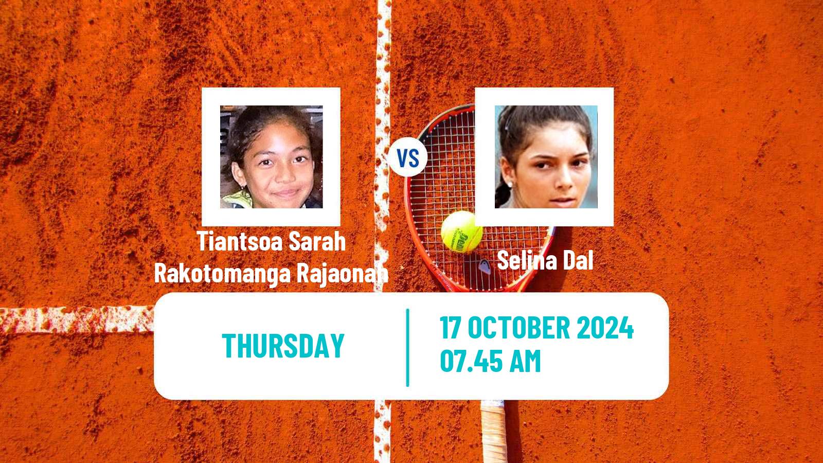 Tennis ITF W50 Cherbourg En Cotentin Women Tiantsoa Sarah Rakotomanga Rajaonah - Selina Dal