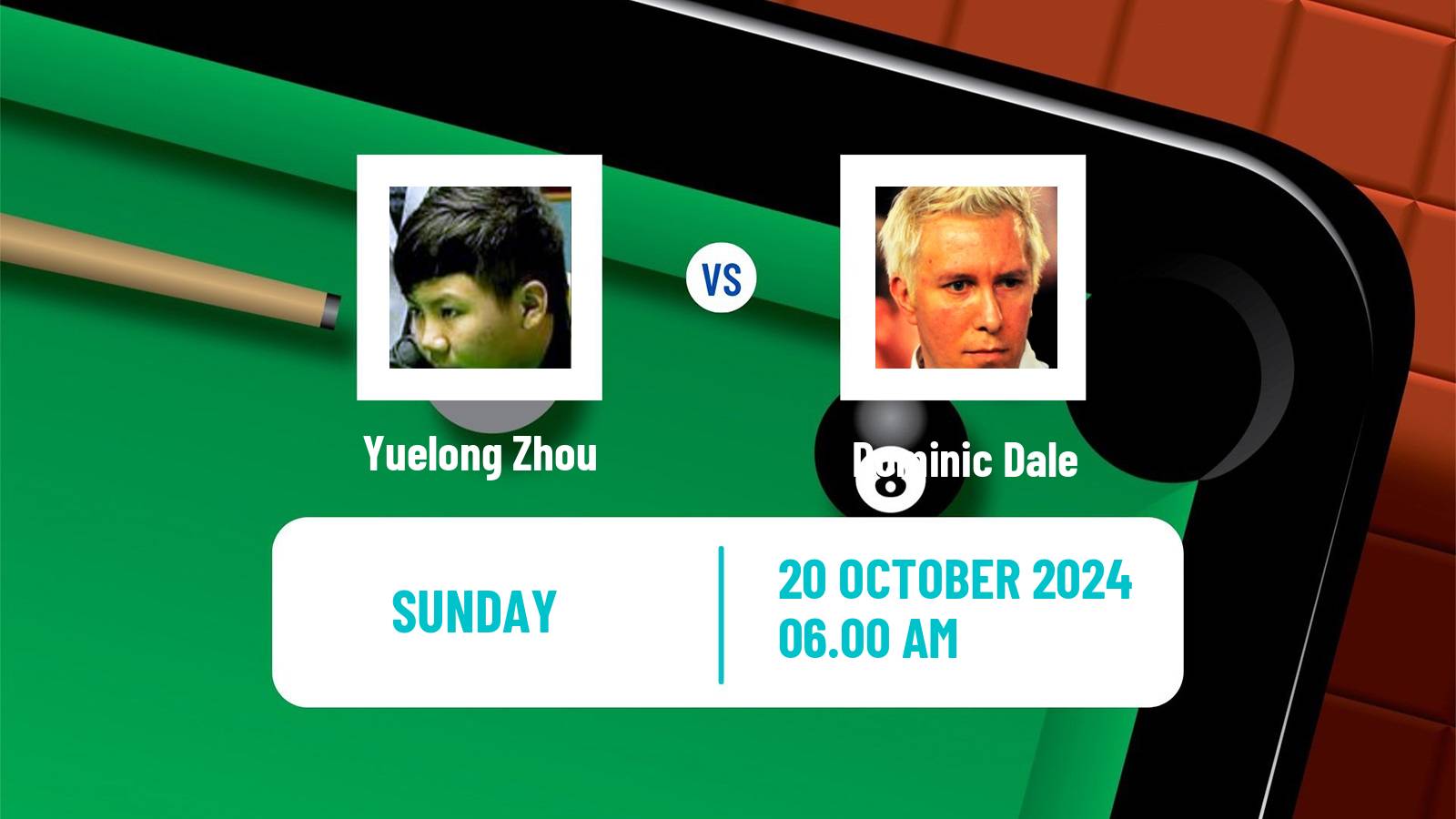 Snooker Northern Ireland Open Yuelong Zhou - Dominic Dale