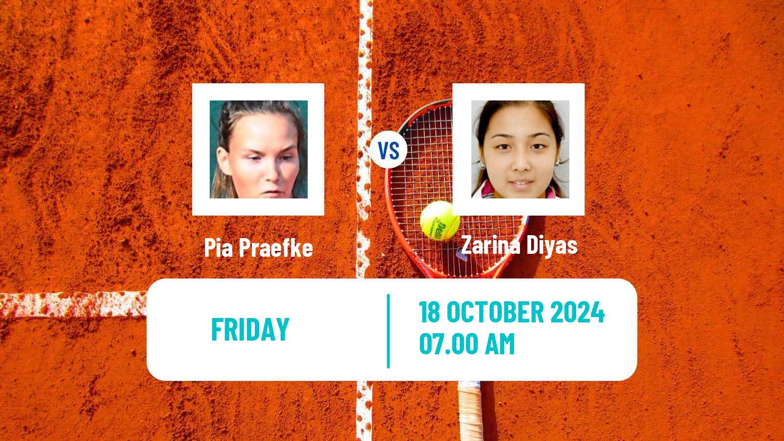 Tennis ITF W50 Kayseri Women Pia Praefke - Zarina Diyas