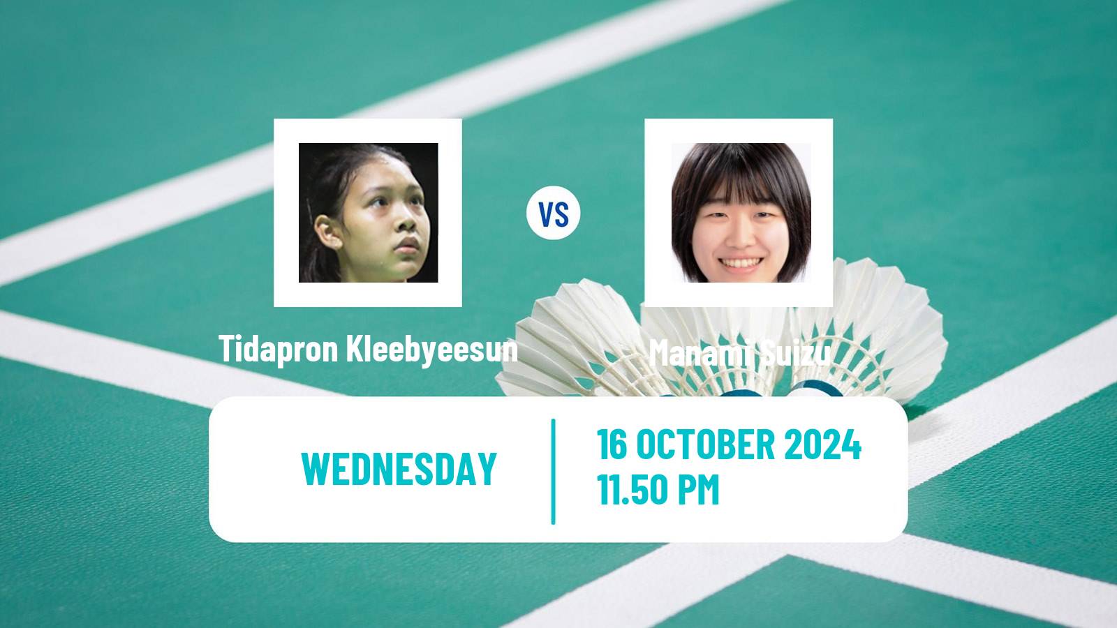 Badminton BWF World Tour Kl Masters Malaysia Super 100 Women Tidapron Kleebyeesun - Manami Suizu