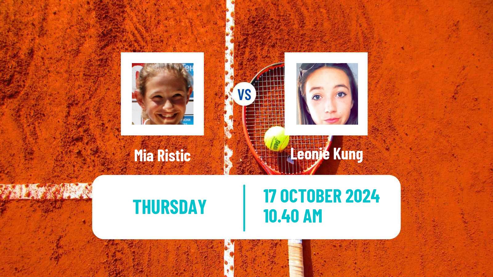 Tennis ITF W35 Faro Women Mia Ristic - Leonie Kung