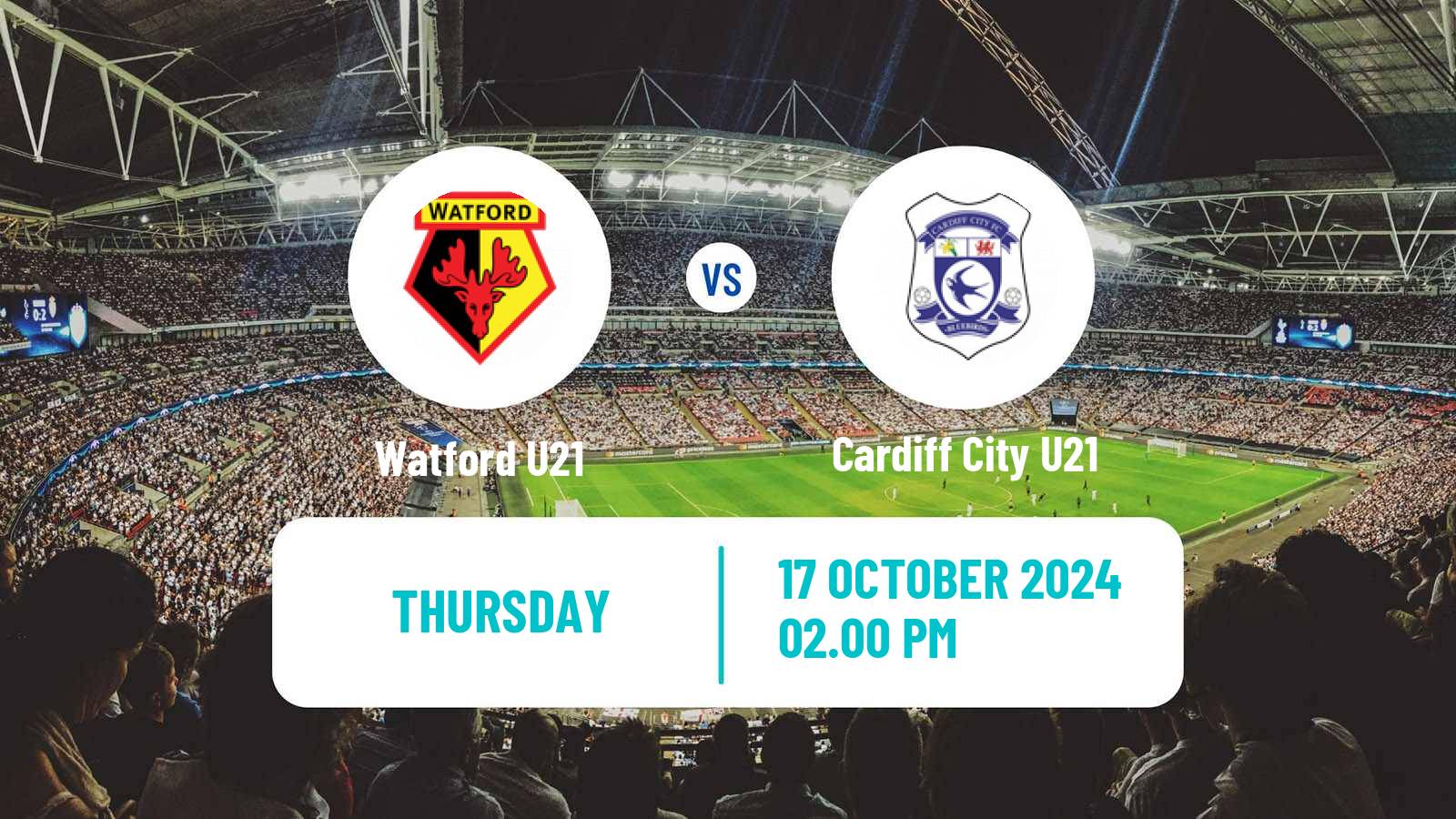 Soccer English Premier League Cup Watford U21 - Cardiff City U21