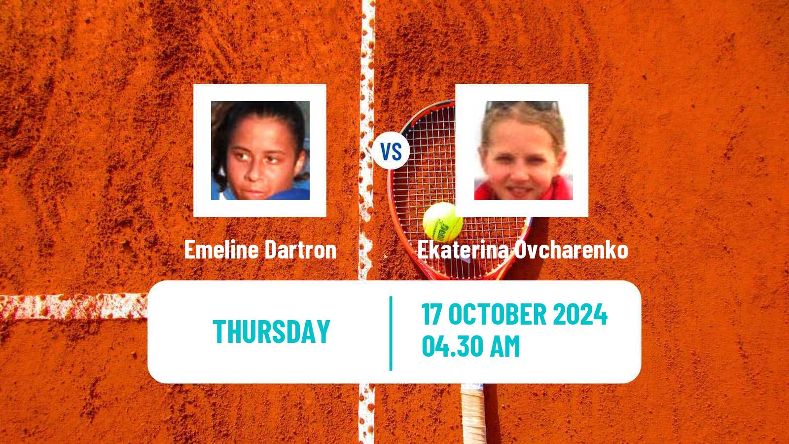 Tennis ITF W50 Cherbourg En Cotentin Women Emeline Dartron - Ekaterina Ovcharenko