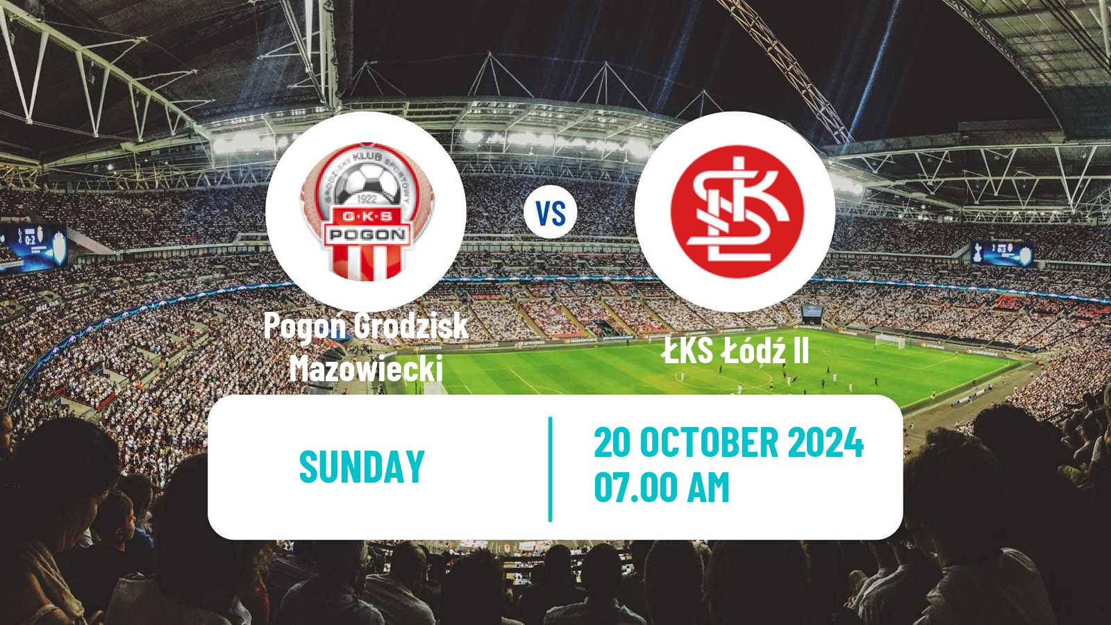 Soccer Polish Division 2 Pogoń Grodzisk Mazowiecki - ŁKS Łódź II