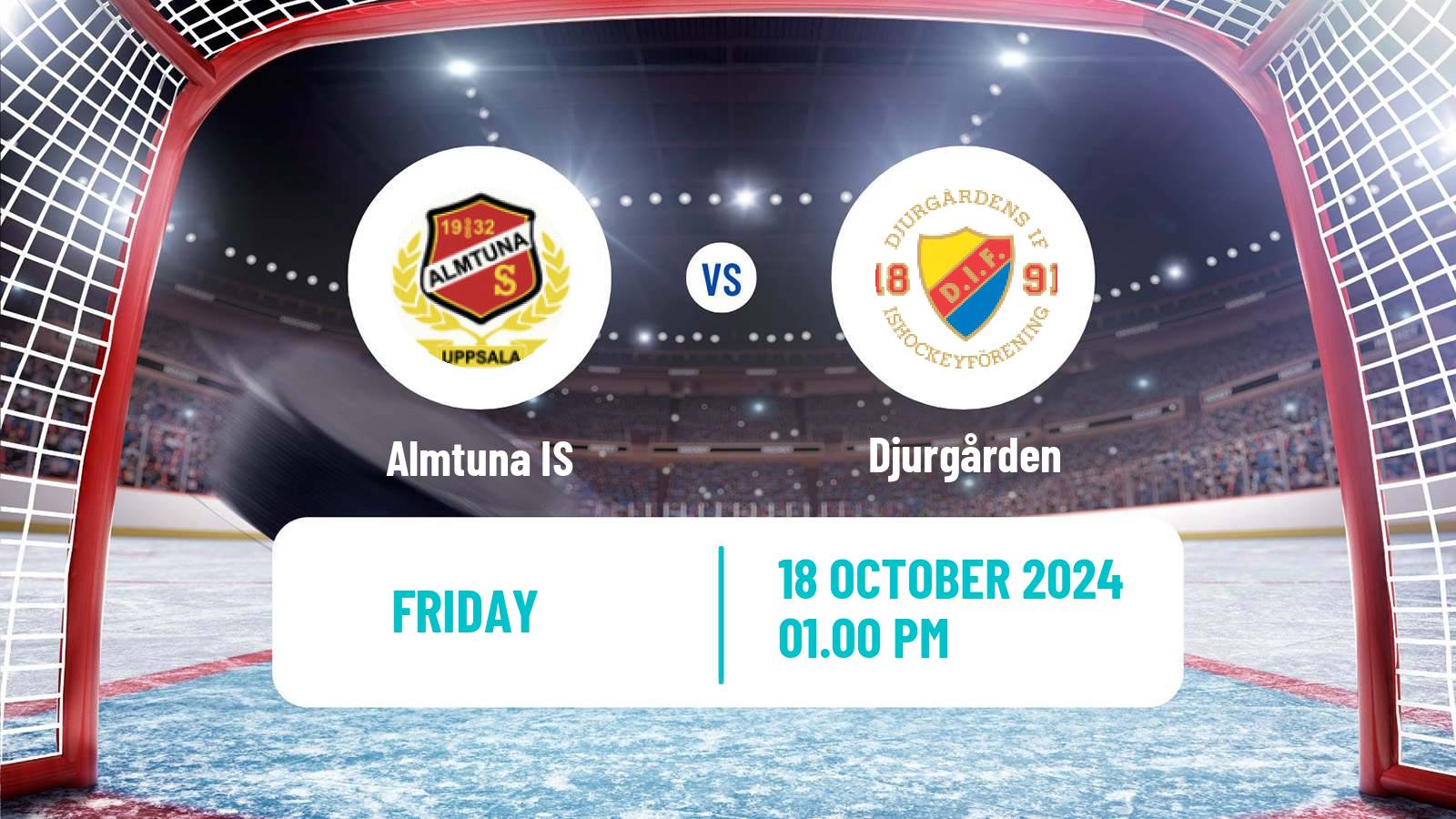 Hockey Swedish Hockey Allsvenskan Almtuna IS - Djurgården