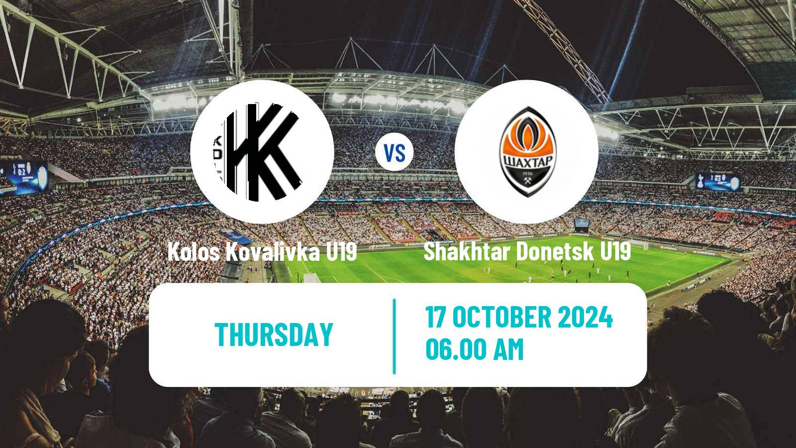 Soccer Ukrainian U19 League Kolos Kovalivka U19 - Shakhtar Donetsk U19