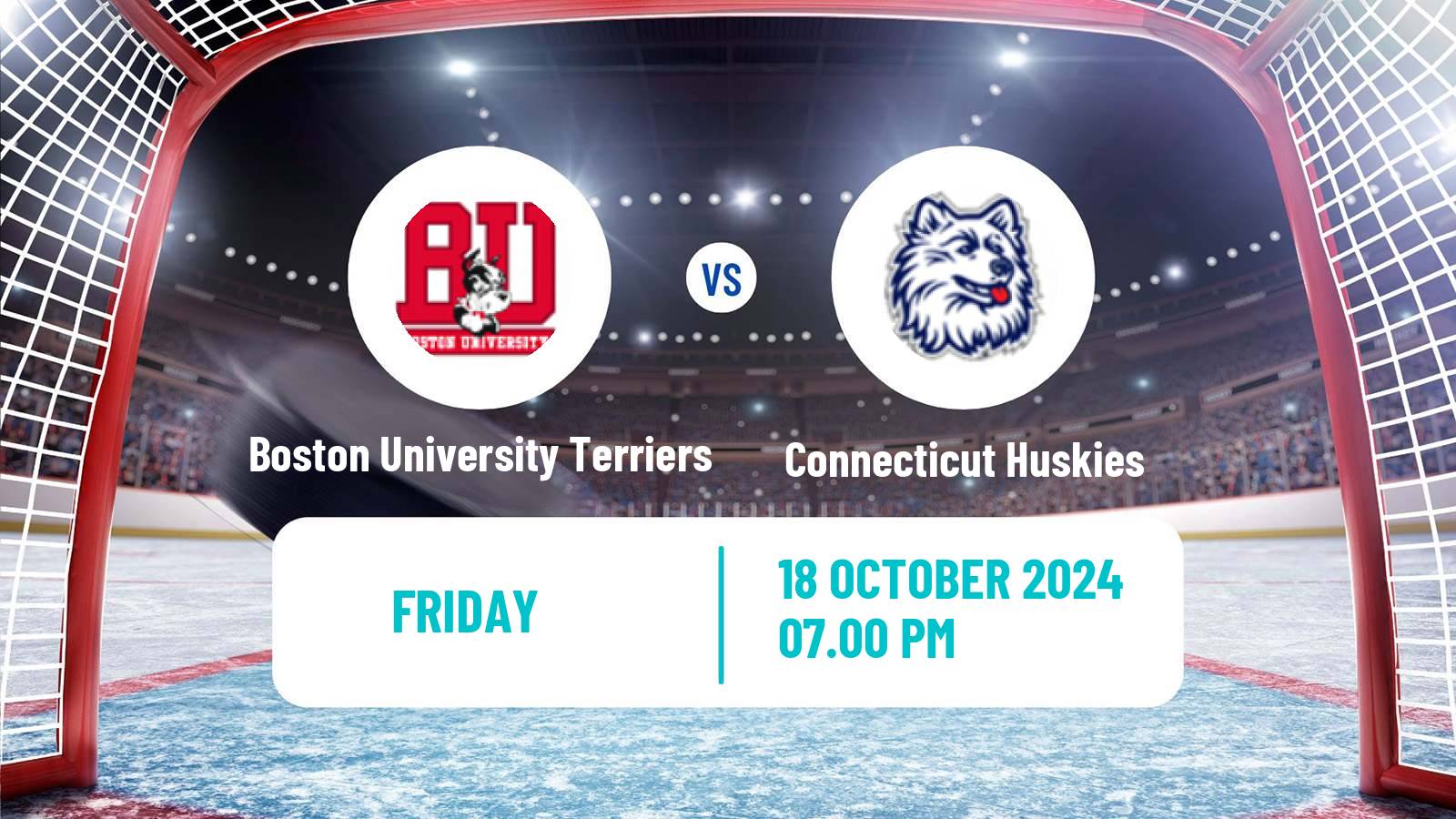 Hockey NCAA Hockey Boston University Terriers - Connecticut Huskies