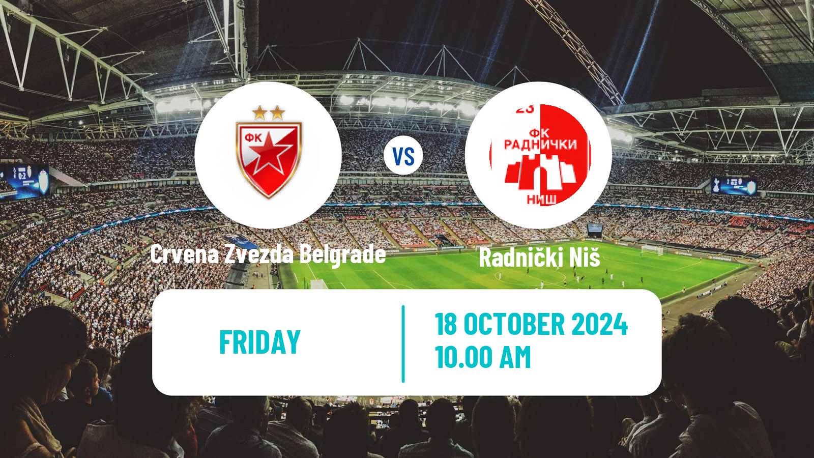 Soccer Serbian Superliga Crvena Zvezda Belgrade - Radnički Niš