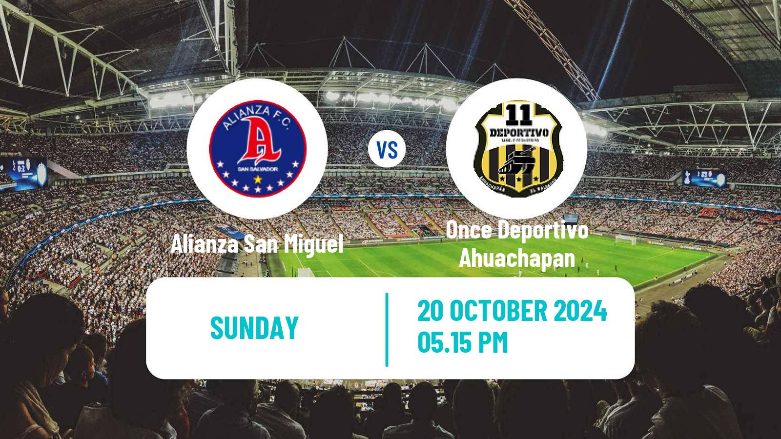 Soccer El Salvador Primera Division Alianza San Miguel - Once Deportivo Ahuachapan