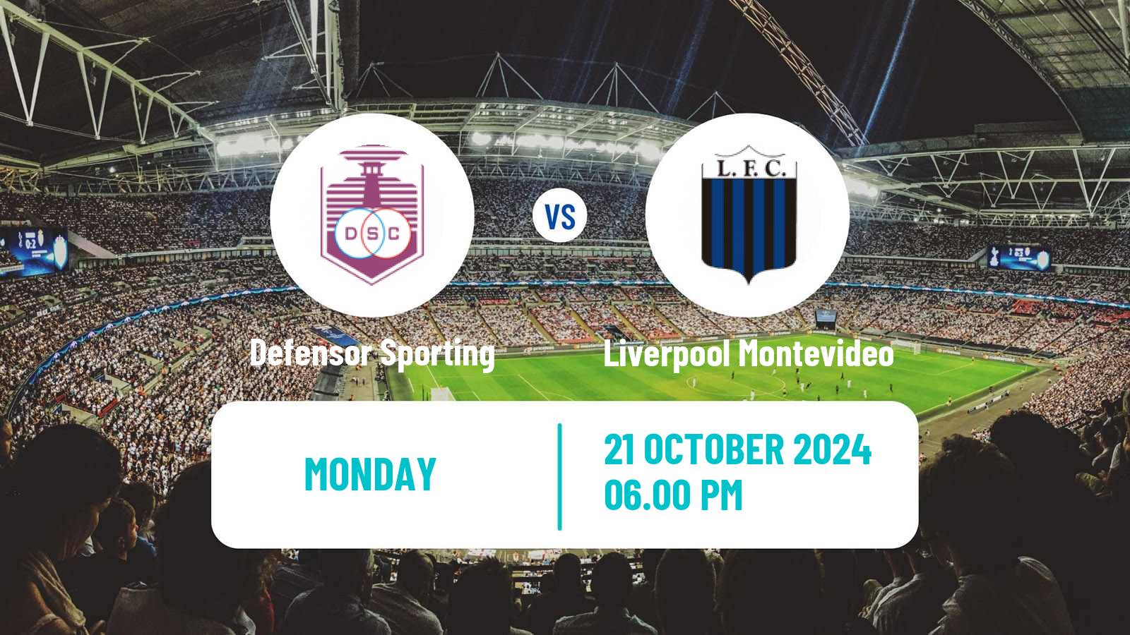 Soccer Uruguayan Primera Division Defensor Sporting - Liverpool Montevideo