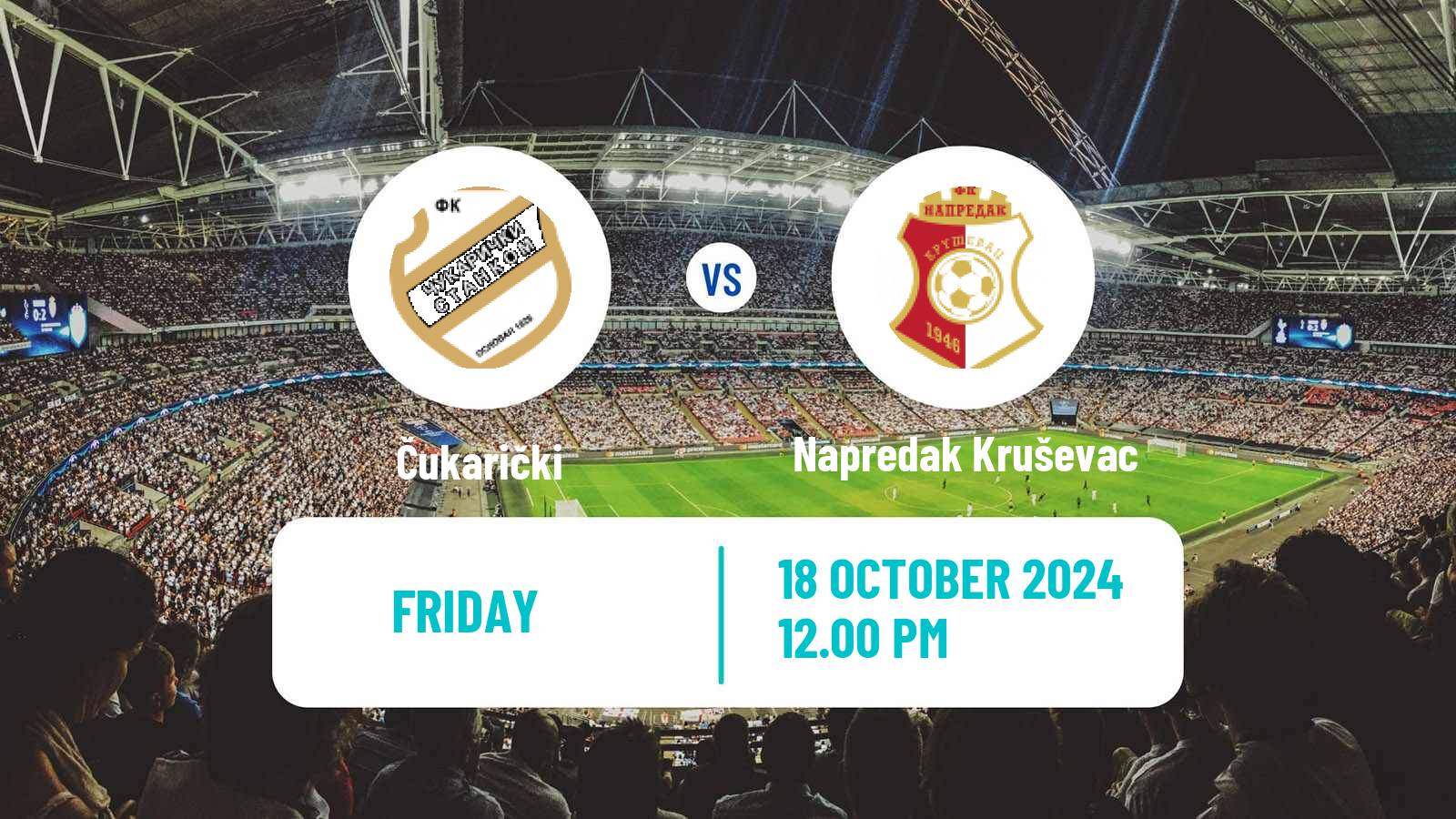 Soccer Serbian Superliga Čukarički - Napredak Kruševac