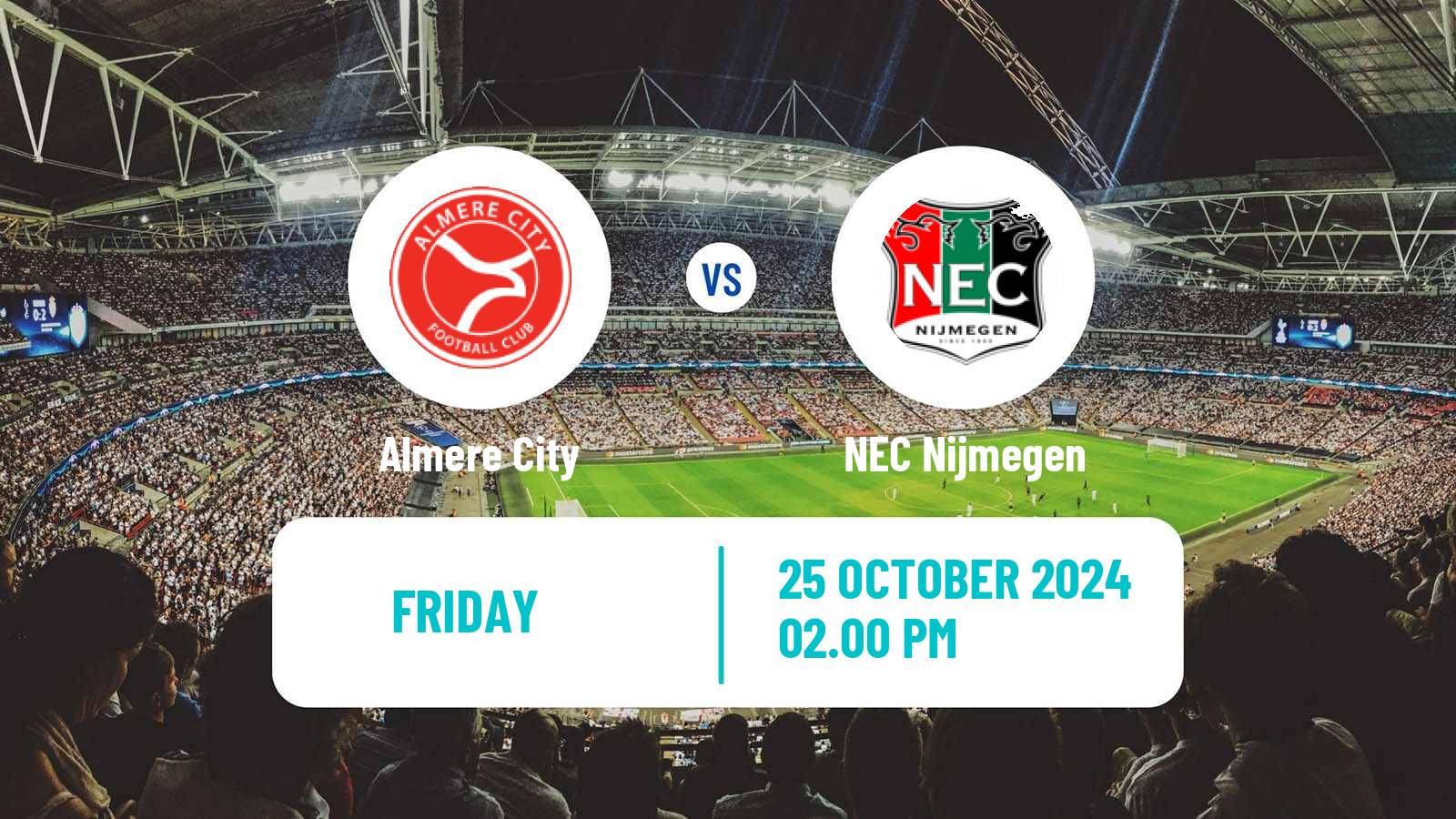 Soccer Dutch Eredivisie Almere City - NEC Nijmegen