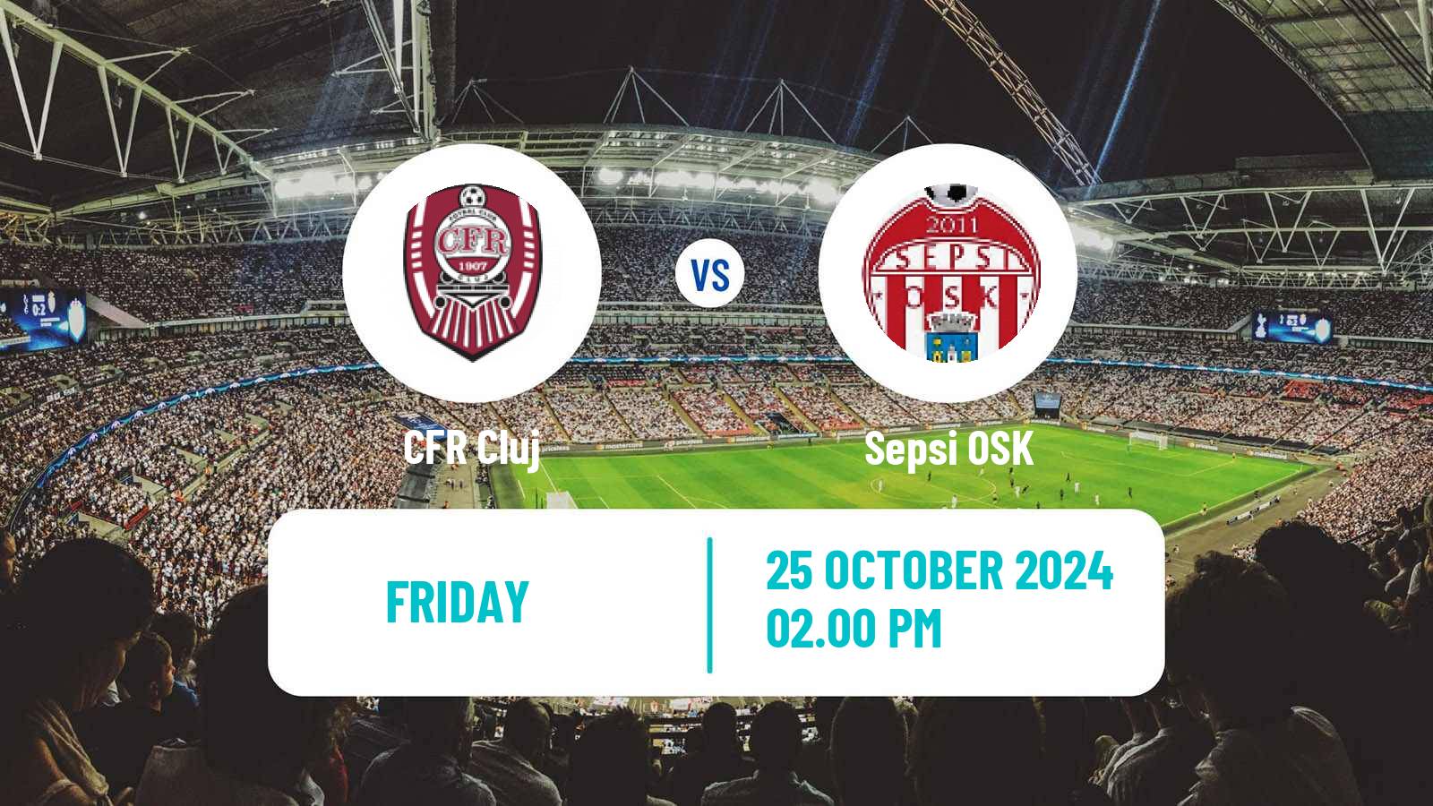 Soccer Romanian Liga 1 CFR Cluj - Sepsi OSK