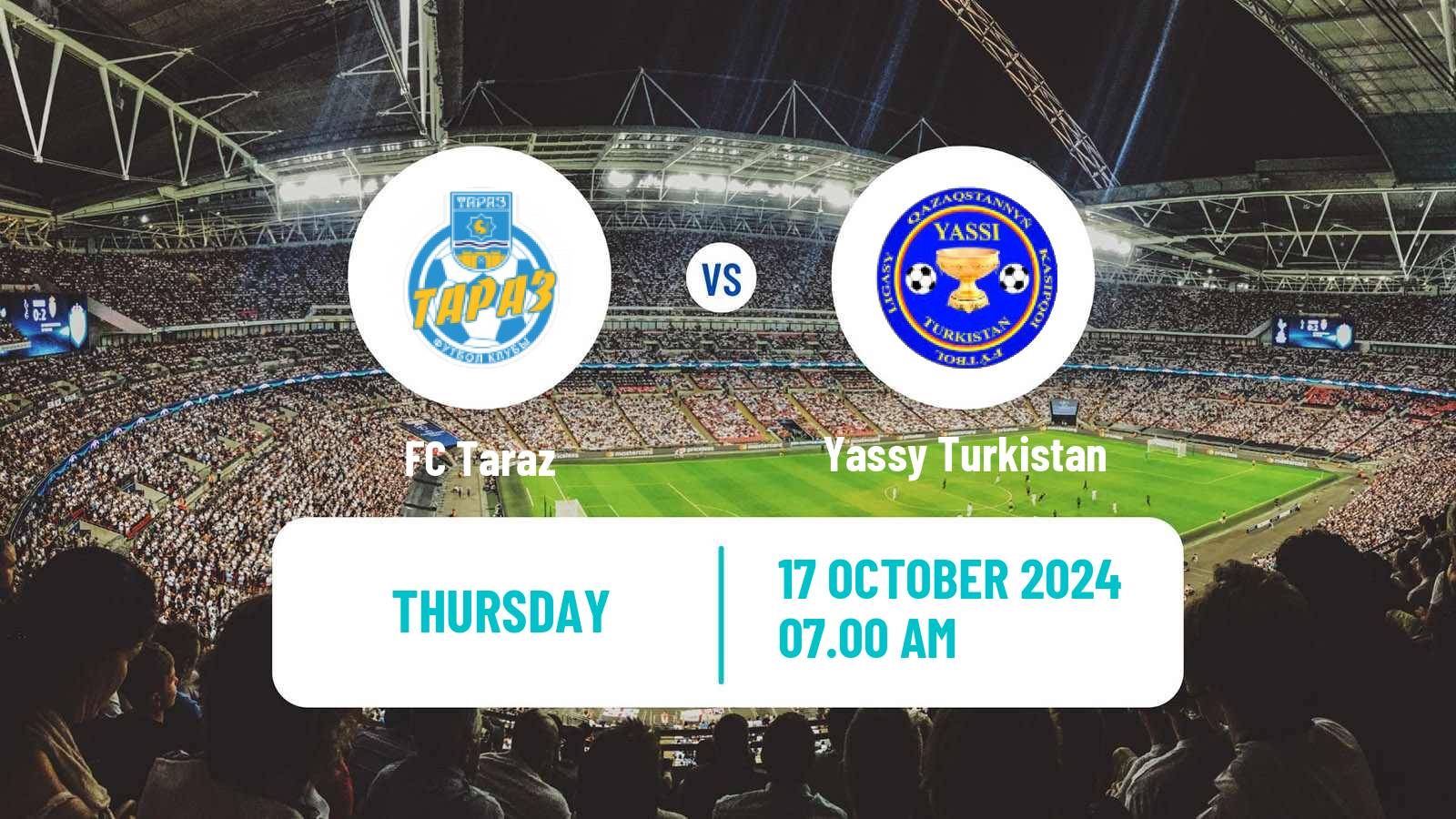 Soccer Kazakh First Division Taraz - Yassy Turkistan