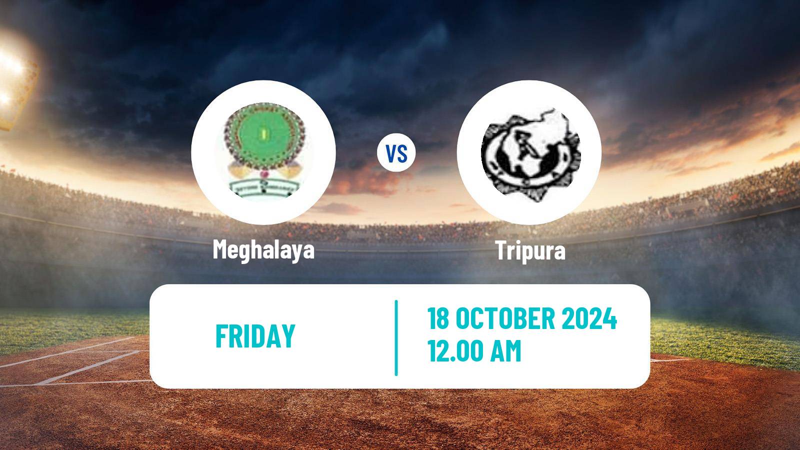 Cricket Ranji Trophy Meghalaya - Tripura