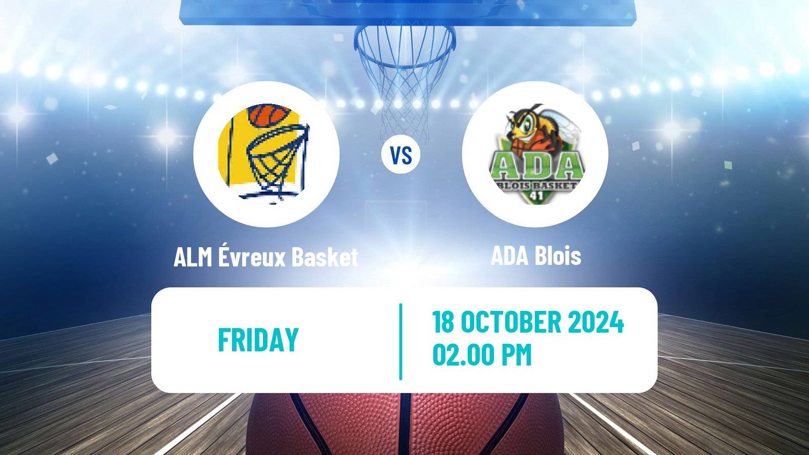 Basketball French LNB Pro B ALM Évreux Basket - ADA Blois