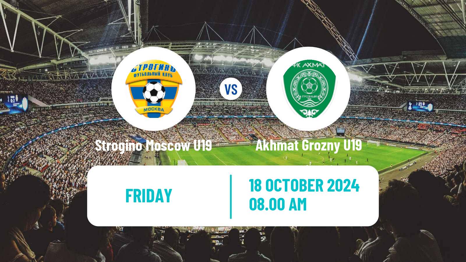 Soccer Russian Youth League Strogino Moscow U19 - Akhmat Grozny U19