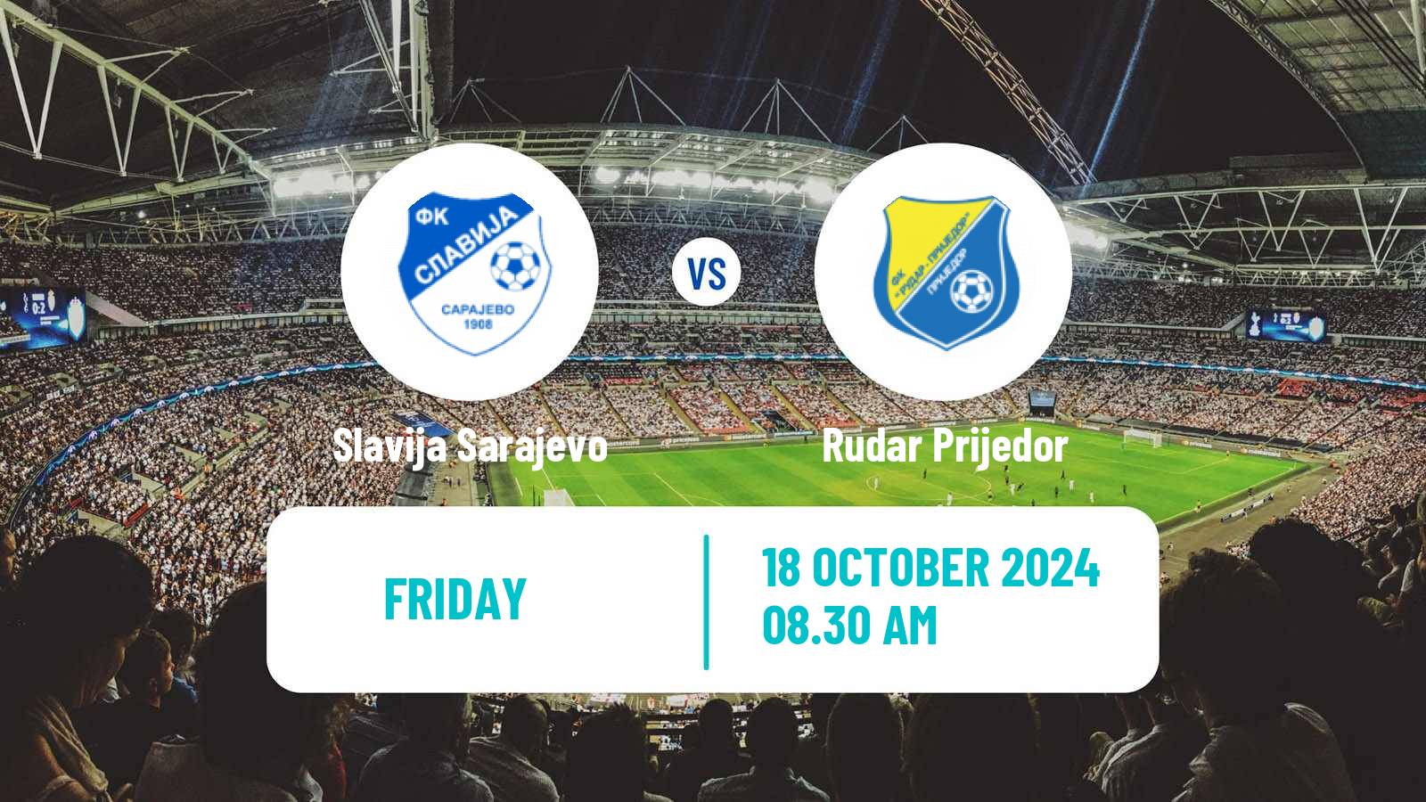 Soccer Bosnian Prva Liga RS Slavija Sarajevo - Rudar Prijedor