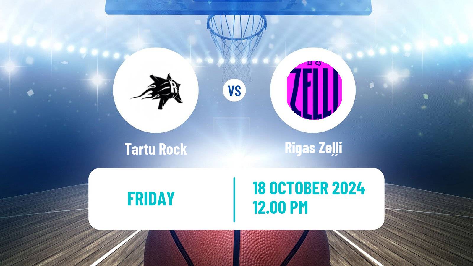 Basketball Estonian–Latvian Basketball League Tartu Rock - Rīgas Zeļļi