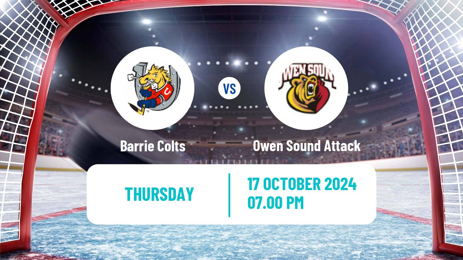 Hockey OHL Barrie Colts - Owen Sound Attack