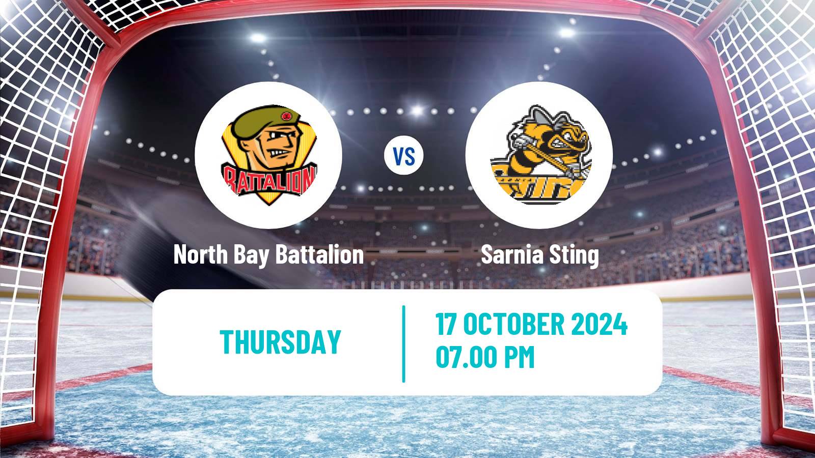 Hockey OHL North Bay Battalion - Sarnia Sting