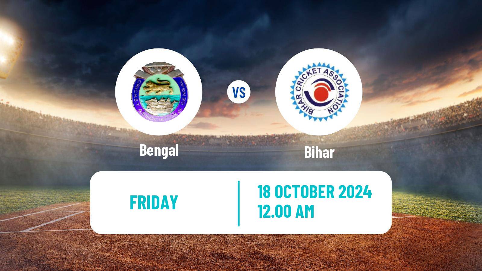 Cricket Ranji Trophy Bengal - Bihar