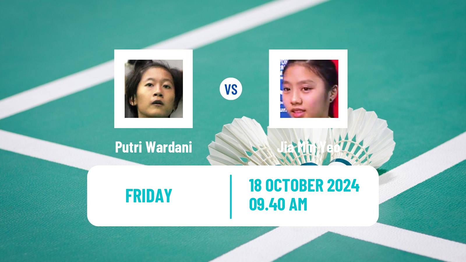 Badminton BWF World Tour Denmark Open Women Putri Wardani - Jia Min Yeo