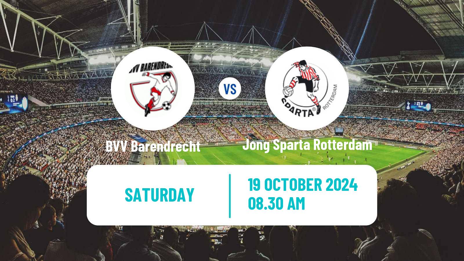 Soccer Dutch Tweede Divisie BVV Barendrecht - Jong Sparta Rotterdam